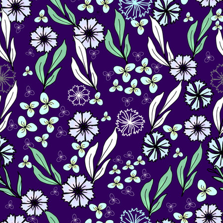 Flower hand drawn clip artのイラスト素材