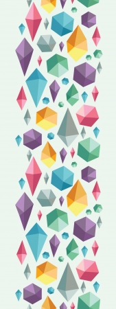 Hanging geometric shapes vertical seamless pattern borderのイラスト素材
