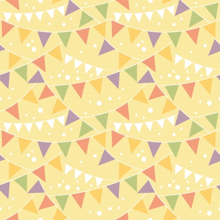 Party Decorations Bunting Seamless Pattern Backgroundのイラスト素材