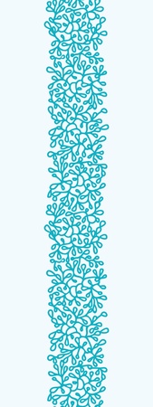 Abstract Underwater Plants Vertical Seamless Pattern Borderのイラスト素材