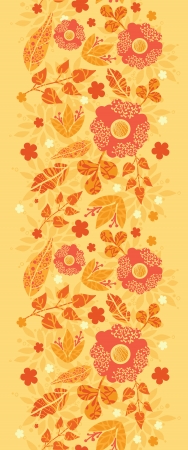 Fire flowers vertical seamless pattern background borderのイラスト素材