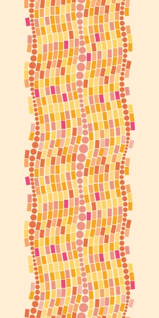 Fire mosaic tiles vertical seamless pattern background borderのイラスト素材