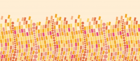 Fire mosaic tiles horizontal seamless pattern background borderのイラスト素材