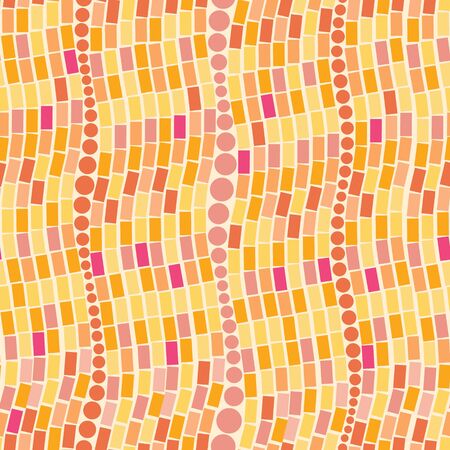 Fire mosaic tiles seamless pattern backgroundのイラスト素材