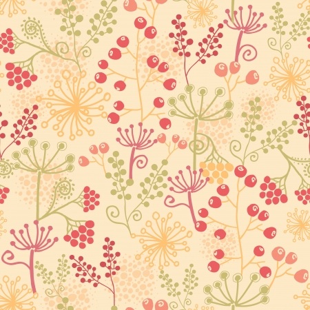 Summer berries seamless pattern backgroundのイラスト素材
