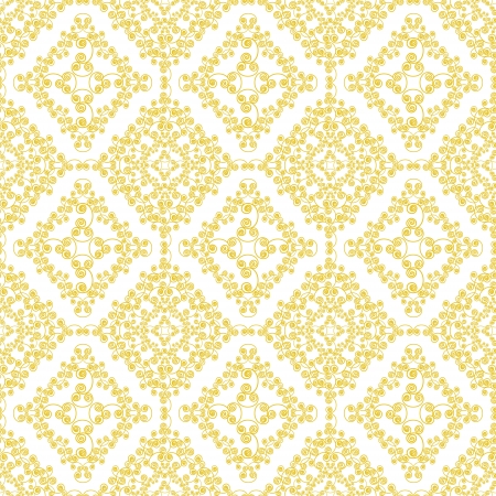 Abstract yellow swirls seamless pattern backgroundのイラスト素材