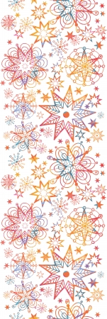 Textured Christmas Stars Vertical Seamless Pattern Borderのイラスト素材