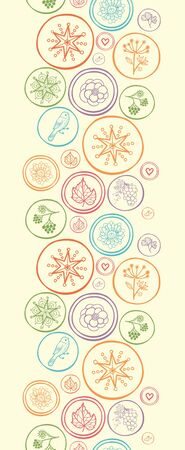 Colorful circles vertical seamless pattern background borderのイラスト素材
