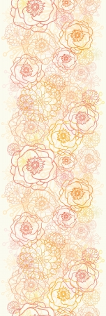 Warm flowers vertical seamless pattern backgroundのイラスト素材