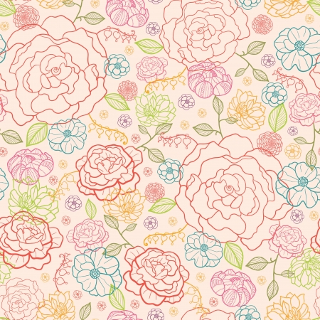 Pink roses seamless pattern backgroundのイラスト素材