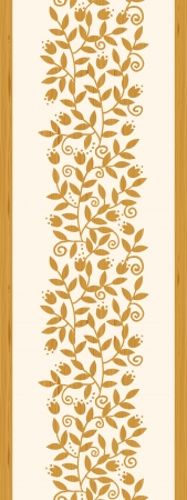 Textured Wooden Branches Vertical Seamless Pattern Borderのイラスト素材