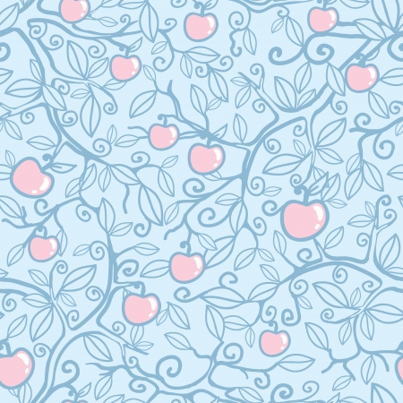 Apple tree seamless pattern backgroundのイラスト素材