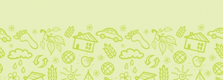 Ecological horizontal seamless pattern background borderのイラスト素材