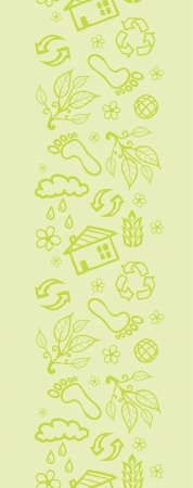 Ecological vertical seamless pattern background borderのイラスト素材