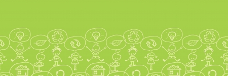 Think about earth horizontal seamless pattern background borderの写真素材