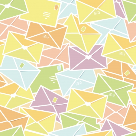 Love letters envelopes seamless pattern backgroundのイラスト素材