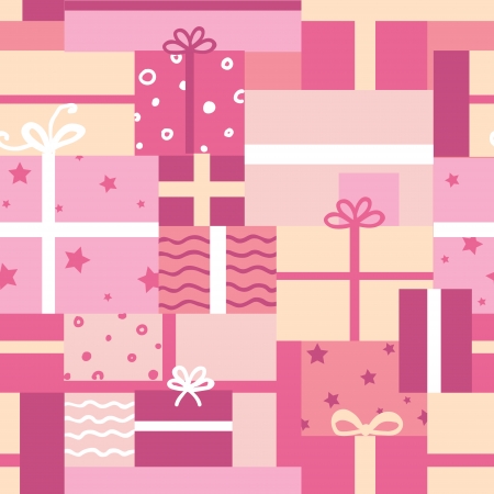 Gift boxes seamless pattern backgroundのイラスト素材