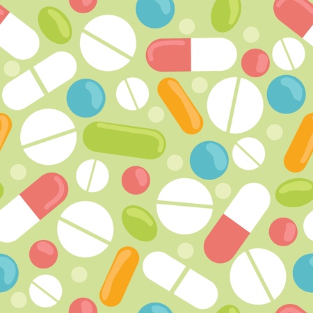 Pills seamless pattern backgroundのイラスト素材