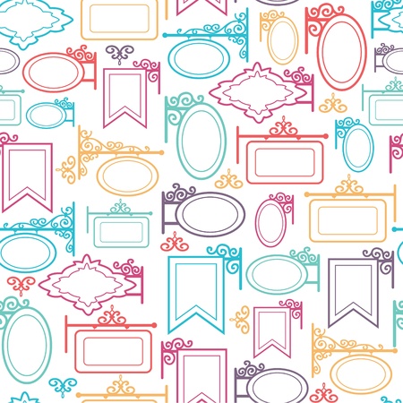 Street signs seamless pattern backgroundのイラスト素材