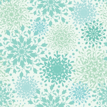 Abstract plants vignettes seamless pattern backgroundのイラスト素材