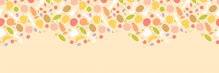 Vegetarian cooking horizontal seamless pattern background borderのイラスト素材