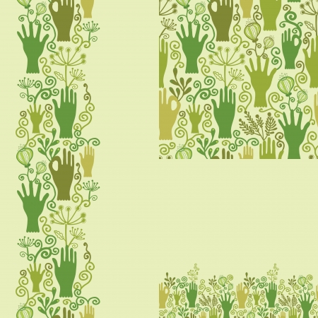 Protect our nature seamless pattern backgroundのイラスト素材