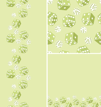 Set of three dice seamless pattern backgroundのイラスト素材