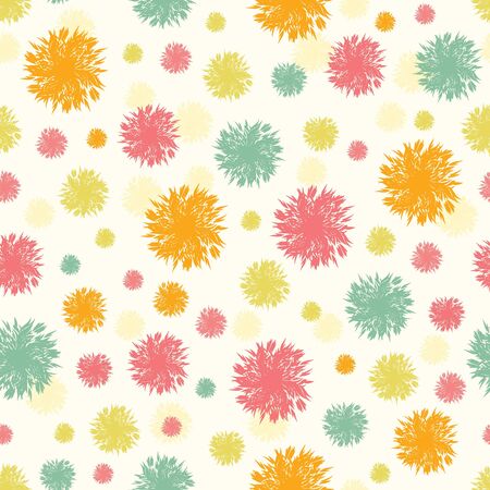 Abstract fluffy shapes seamless pattern backgroundのイラスト素材