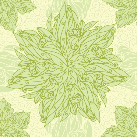 Abstract floral swirls seamless pattern backgroundのイラスト素材