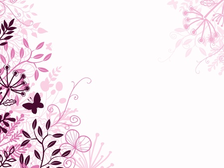 Pink and black floral background backdropのイラスト素材