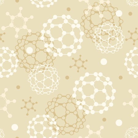 Molecules seamless pattern backgroundのイラスト素材