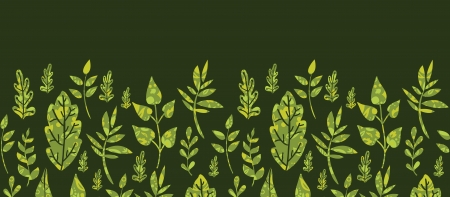 Textured green Leaves Horizontal Seamless Pattern Backgroundのイラスト素材