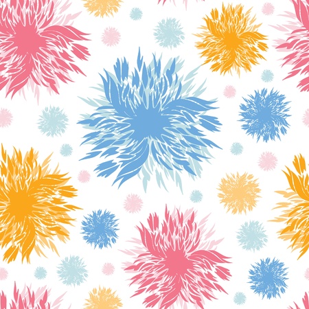 Abstract paint flowers seamless pattern backgroundのイラスト素材