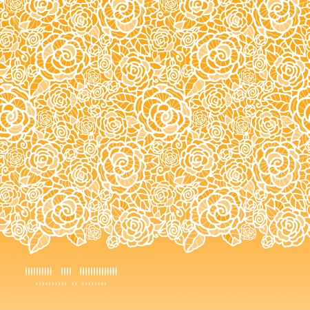 Golden lace roses horizontal seamless pattern backgroundのイラスト素材