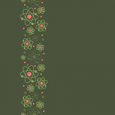 Atoms vertical seamless pattern background borderのイラスト素材