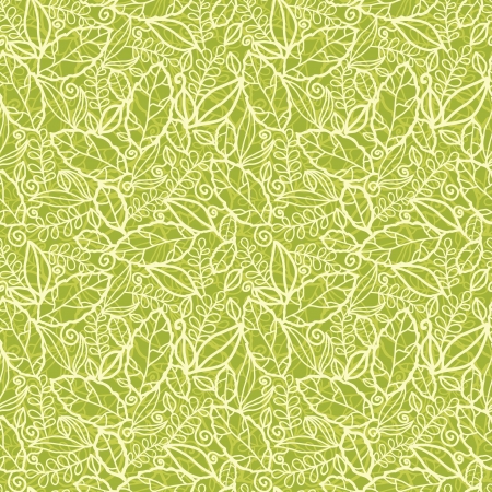 Green lace leaves seamless pattern backgroundのイラスト素材