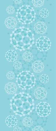 Buckyballs vertical seamless pattern background borderのイラスト素材