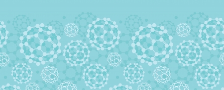 Buckyballs horizontal seamless pattern background borderのイラスト素材