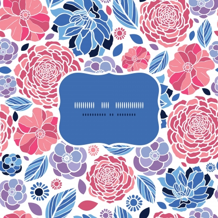 Summer flowers frame seamless pattern backgroundのイラスト素材