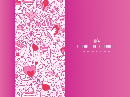 Love garden horizontal pattern backgroundのイラスト素材