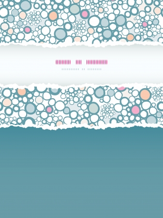 Colorful bubbles vertical torn paper seamless pattern backgroundのイラスト素材