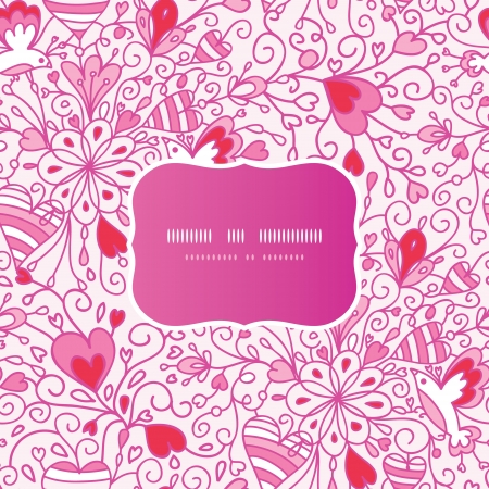 Love garden frame seamless pattern backgroundのイラスト素材