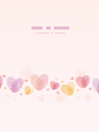Fingerprint heart vertical romantic background cardのイラスト素材