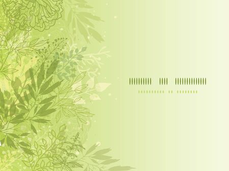 Fresh glowing spring plants horizontal backgroundのイラスト素材
