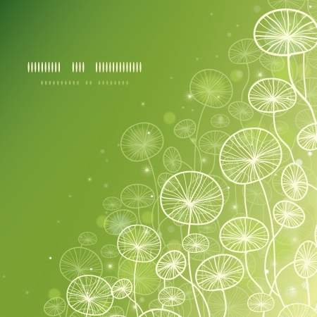 Magical doodle plants square template backgroundのイラスト素材