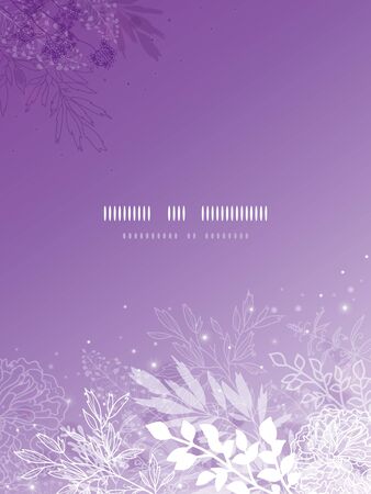 Magical silhouette plants vertical template backgroundのイラスト素材