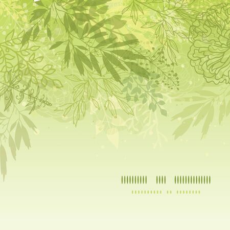 Fresh glowing spring plants square template backgroundのイラスト素材