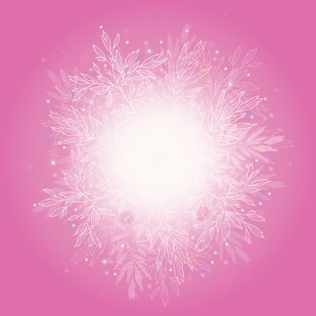 Pink branches sunburst backgroundのイラスト素材