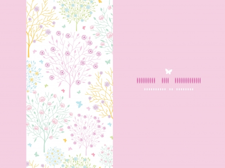 Blossoming trees horizontal card seamless backgroundのイラスト素材