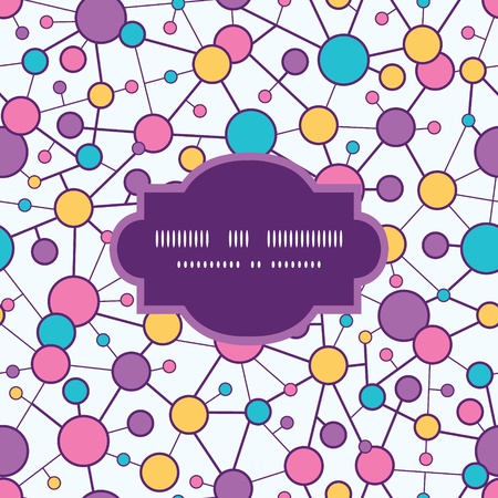 Molecular Structure Frame Seamless Pattern backgroundのイラスト素材